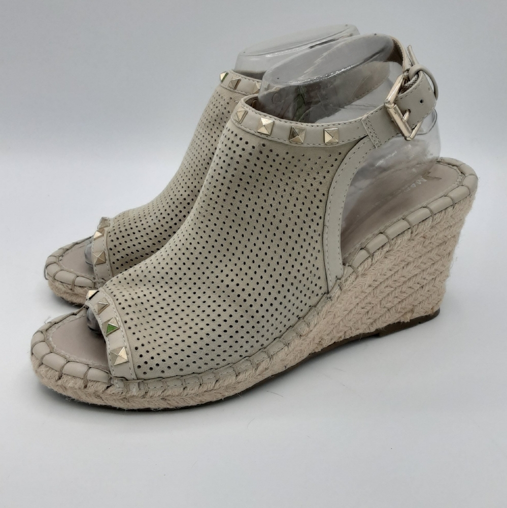 Marc Fisher Senton Leather Espadrille Wedge Sandal.
